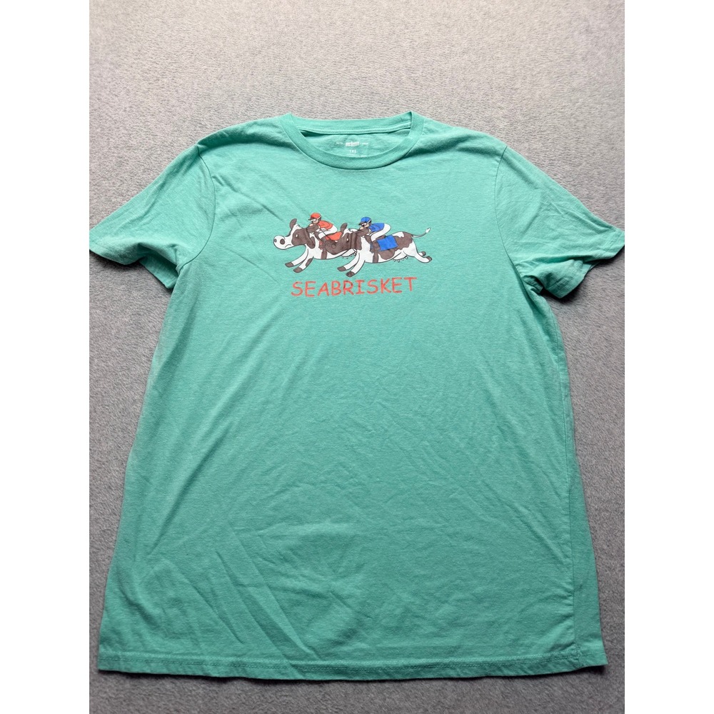 Urban Pipeline Mens XL Seabrisket Cow Race Graphic T-Shirt Mint Green Heather
